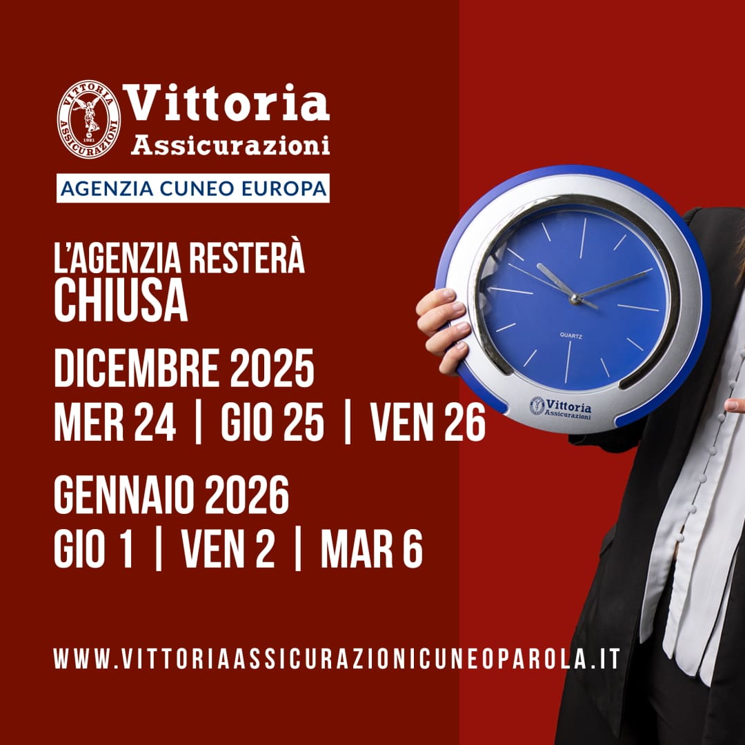 Chiusura vacanze Natalizie 24, 25, 26 dicembre 2025 e 1,2,6 gennaio 2026